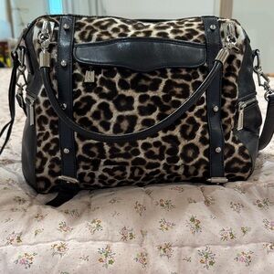 Rebecca Minkoff Leopard Print and Black Leather Women's Bag